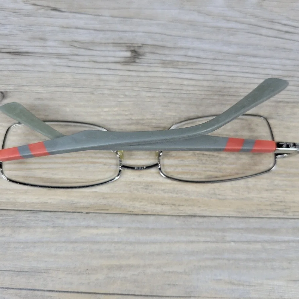 Ray-Ban Eyeglasses Frames RB 1030 4008 Gunmetal Gray Red Striped Kids 47-16-125